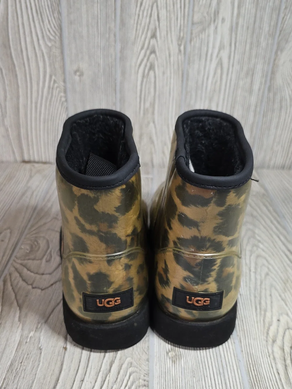 UGG Classic Clearn Mini Panther Boots Animla Print Slip On Boots Womens Size 7